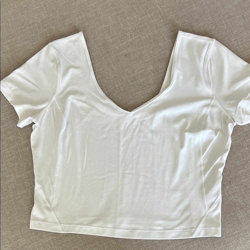 Lululemon Align White V-Neck Women’s Short Sleeve Top